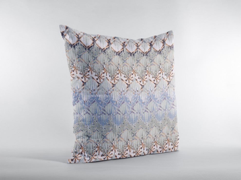 16 Orange Gray Hatch Decorative Suede Throw Pillow