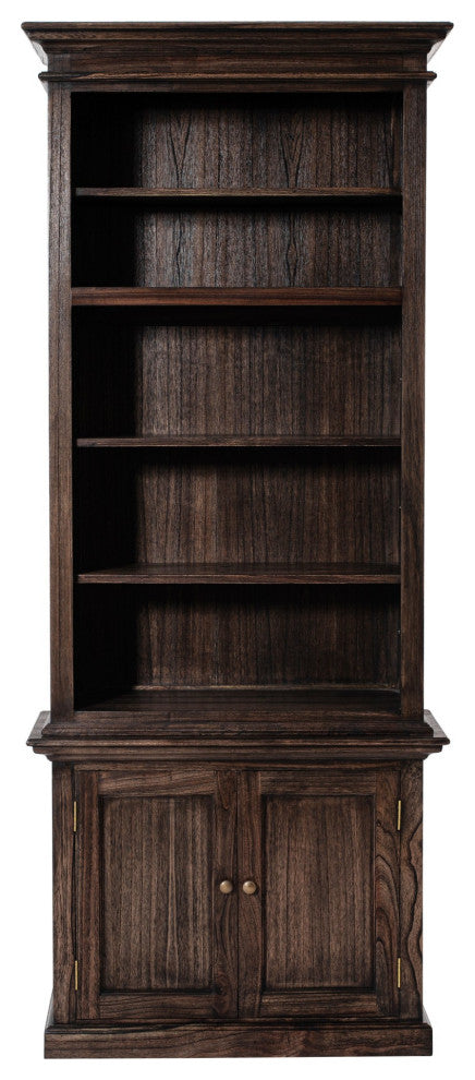 Black Wash Bookshelf Hutch