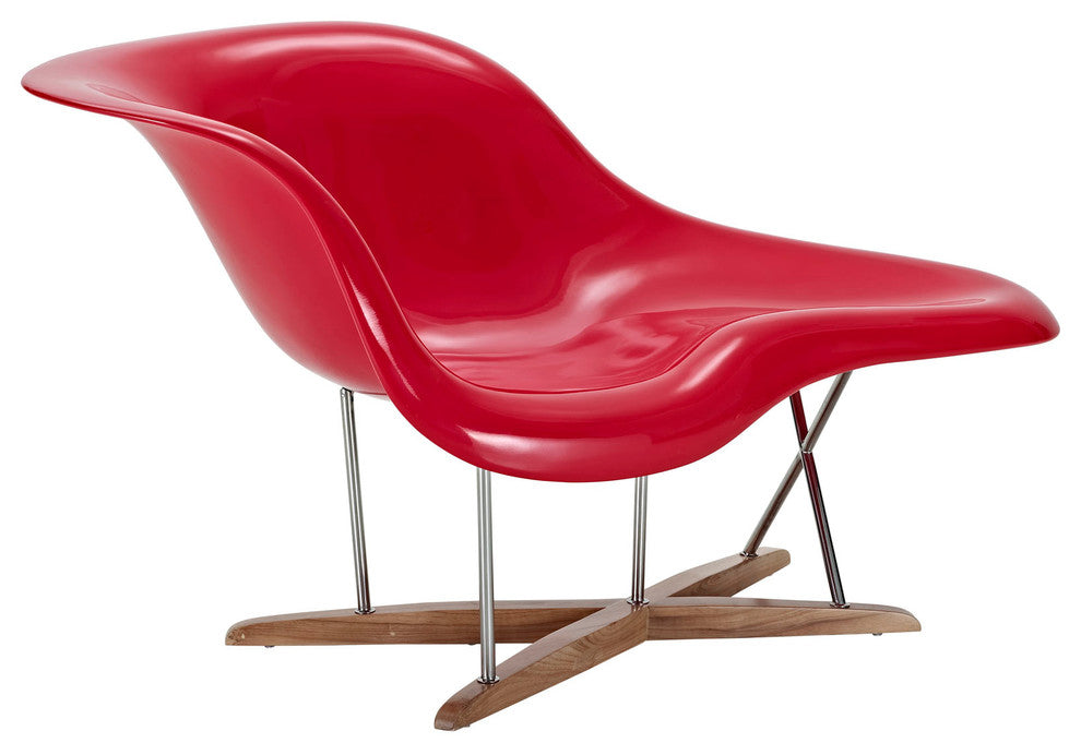 Modern Contemporary Living Room Chaise Red
