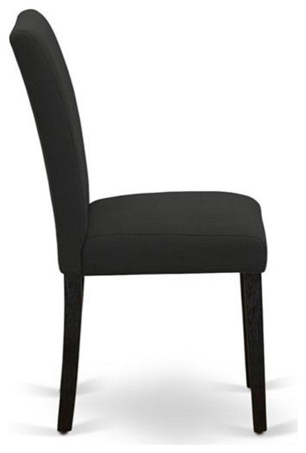 Atlin Designs 36" Linen Dining Chairs in Black (Set of 2)