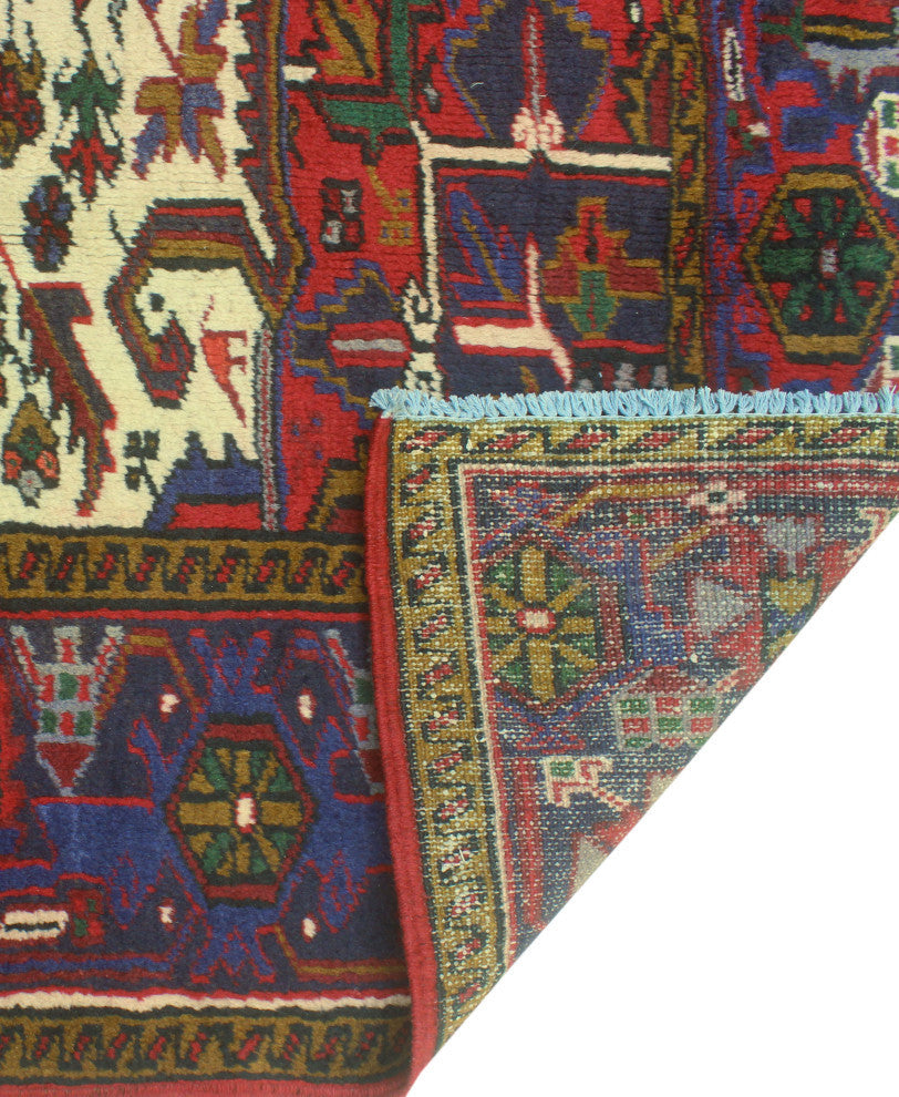 Fine Vintage Distressed Wilfred Rust/Navy Rug, 8'1x11'2