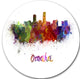 Omaha Skyline, Cityscape Disc Metal Artwork, 11"