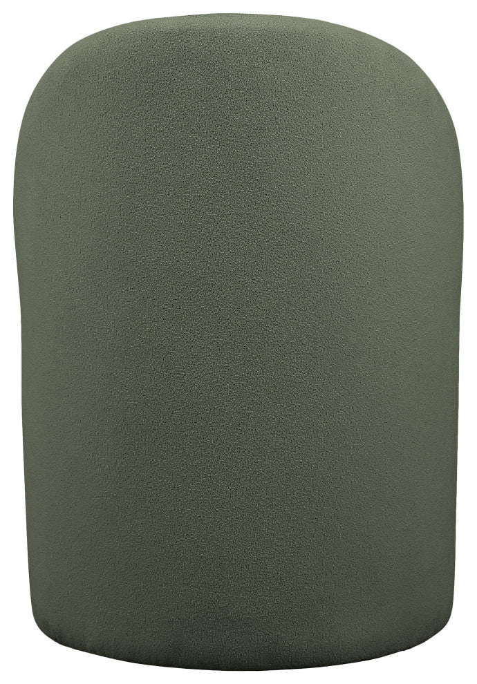 Hautely Boucle Fabric Upholstered Accent Chair, Green