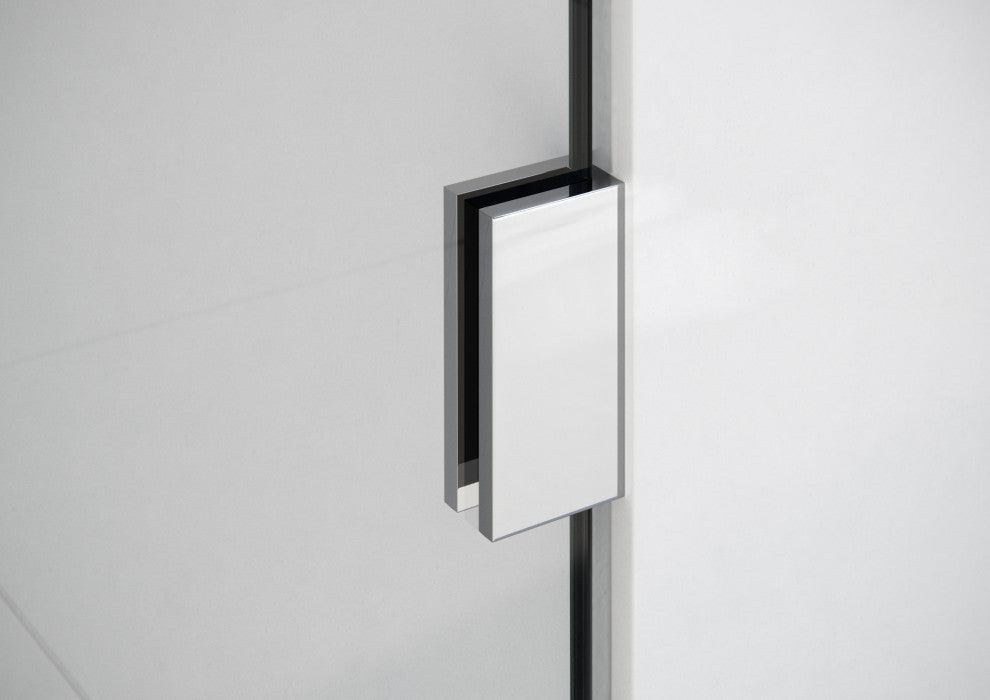 Ursa 36"x78" Frameless Single Glass Shower Panel, Gray Tint, Chrome