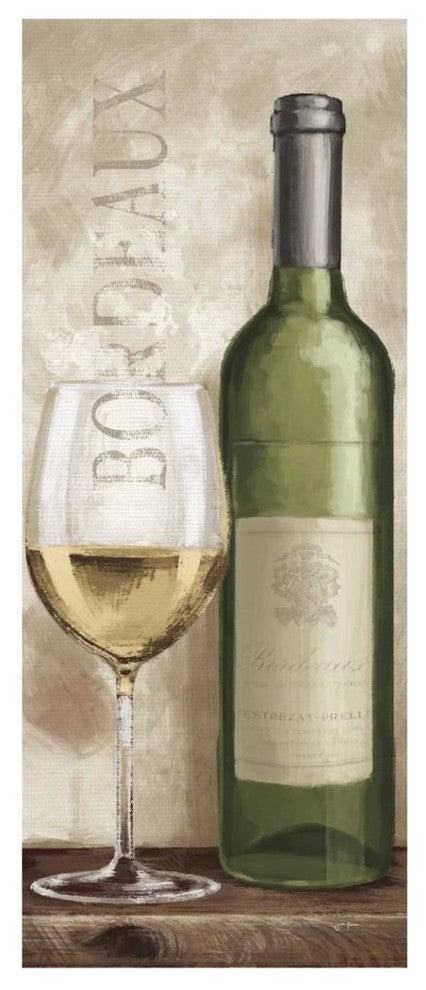 "Wine in Paris V White Wine" Digital Paper Print by Janelle Penner, 18"x42"