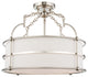 Carson 18x16" 5-Light Casual Luxury Pendant, Polished Nickel