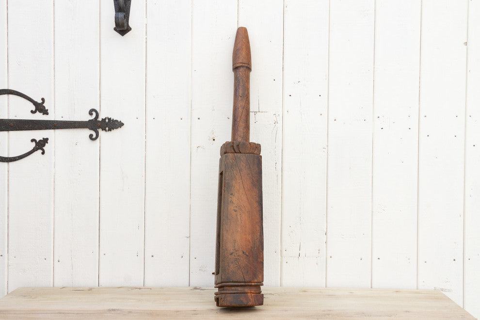 Antique Rustic Thai Loom Post