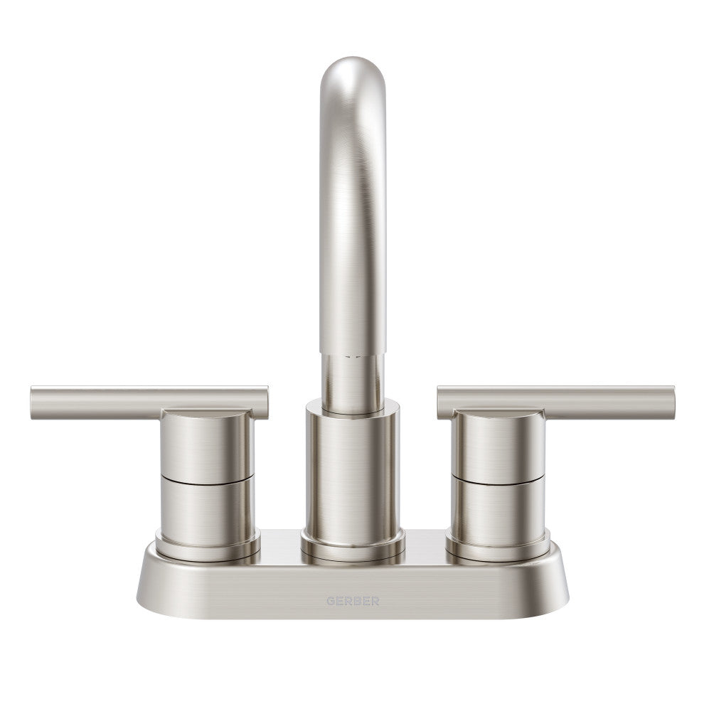 Parma 2H Centerset Bath Faucet, Metal Touch Down Drain 1.2gpm, Brushed Nickel