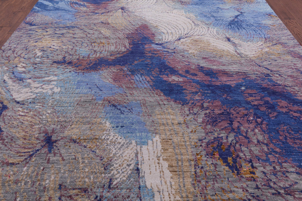 Modern Handmade Wool Rug 9' 3" X 11' 11" Q9396