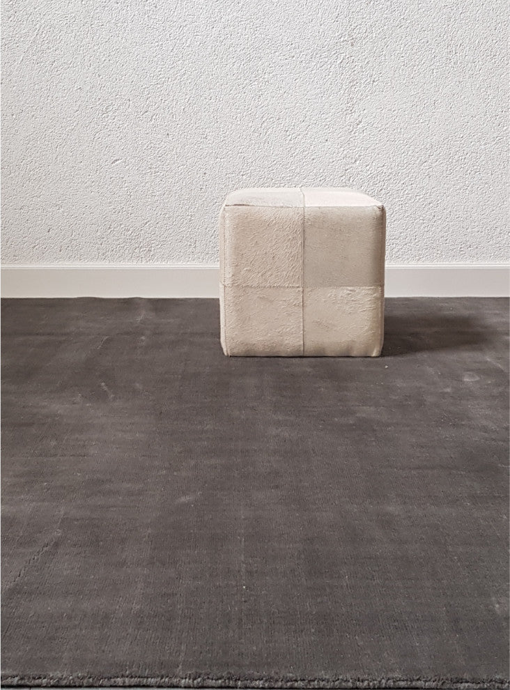 Coral design handmade area rug in Gray virgin wool 9x12 ft.