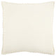 Ivory Solid Pearl Beaded Edge Throw Pillow