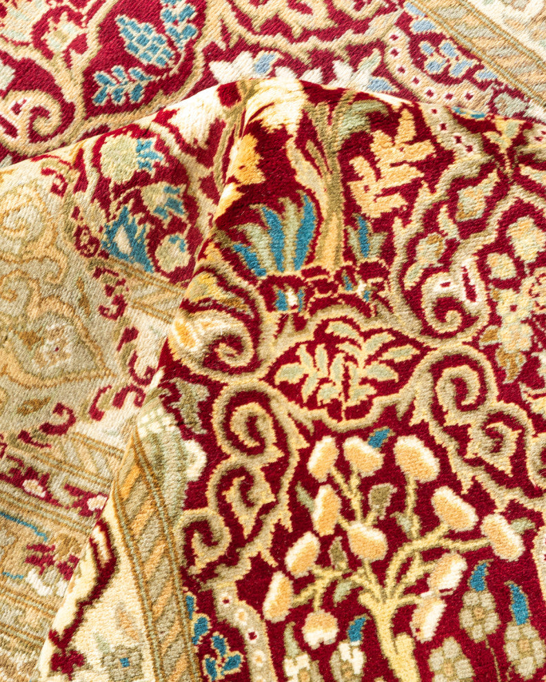 Udaipur, One-of-a-Kind Hand-Knotted Area Rug Red, 8'2"x10'5"