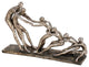 Silver Modern People Sculpture, 11"x15"H