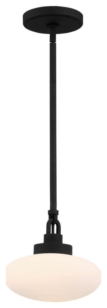 Crystorama PKR-B8501-BF, 1-Light Pendant, Black Forged