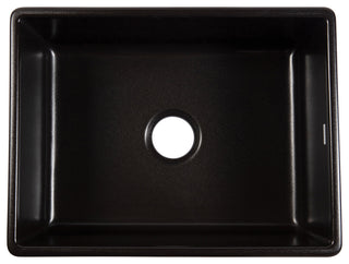 Austen Matte Black Fireclay 24" Single Bowl Farmhouse Undermount Sink