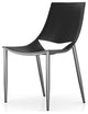 Sloane Dining Chair, Black Leather and Carbon Steel