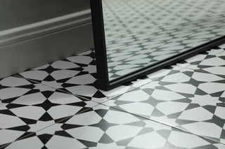 Metal Frame Arch Full Length Mirror 32X76 Inch, Black