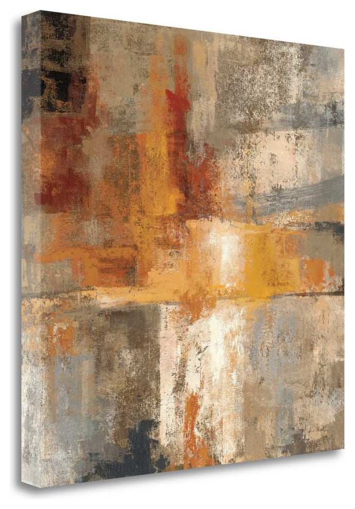 "Silver And Amber Crop" By Silvia Vassileva, Giclee Print on Gallery Wrap Canvas