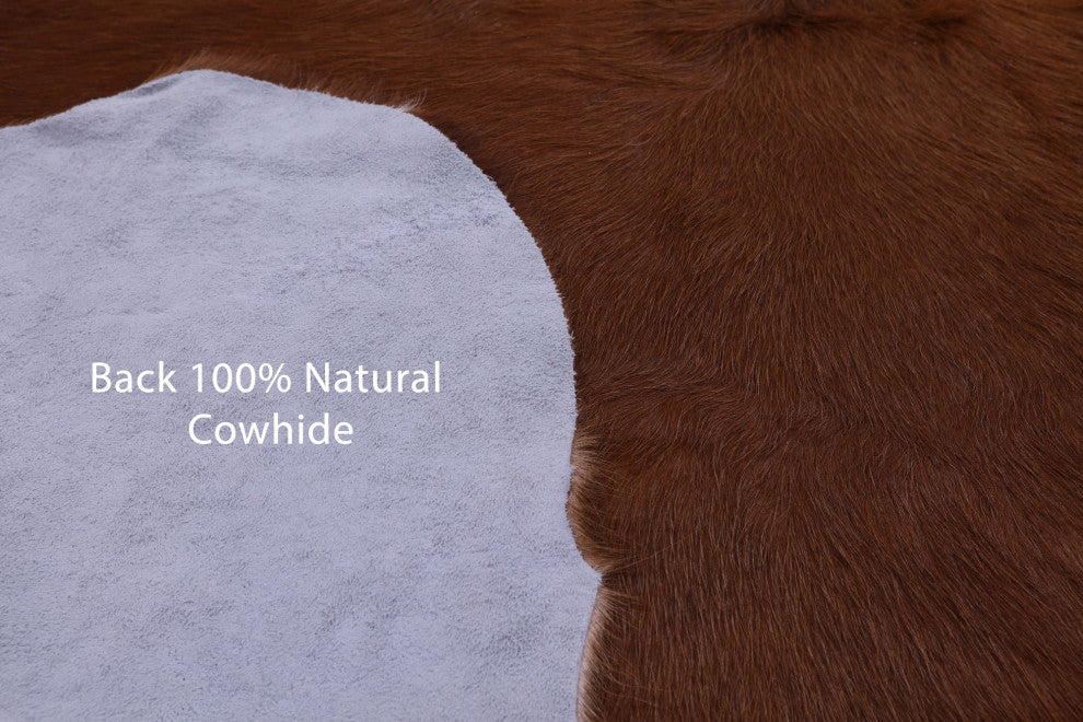 6' 5" X 5' 3" Natural Cowhide Rug C1804