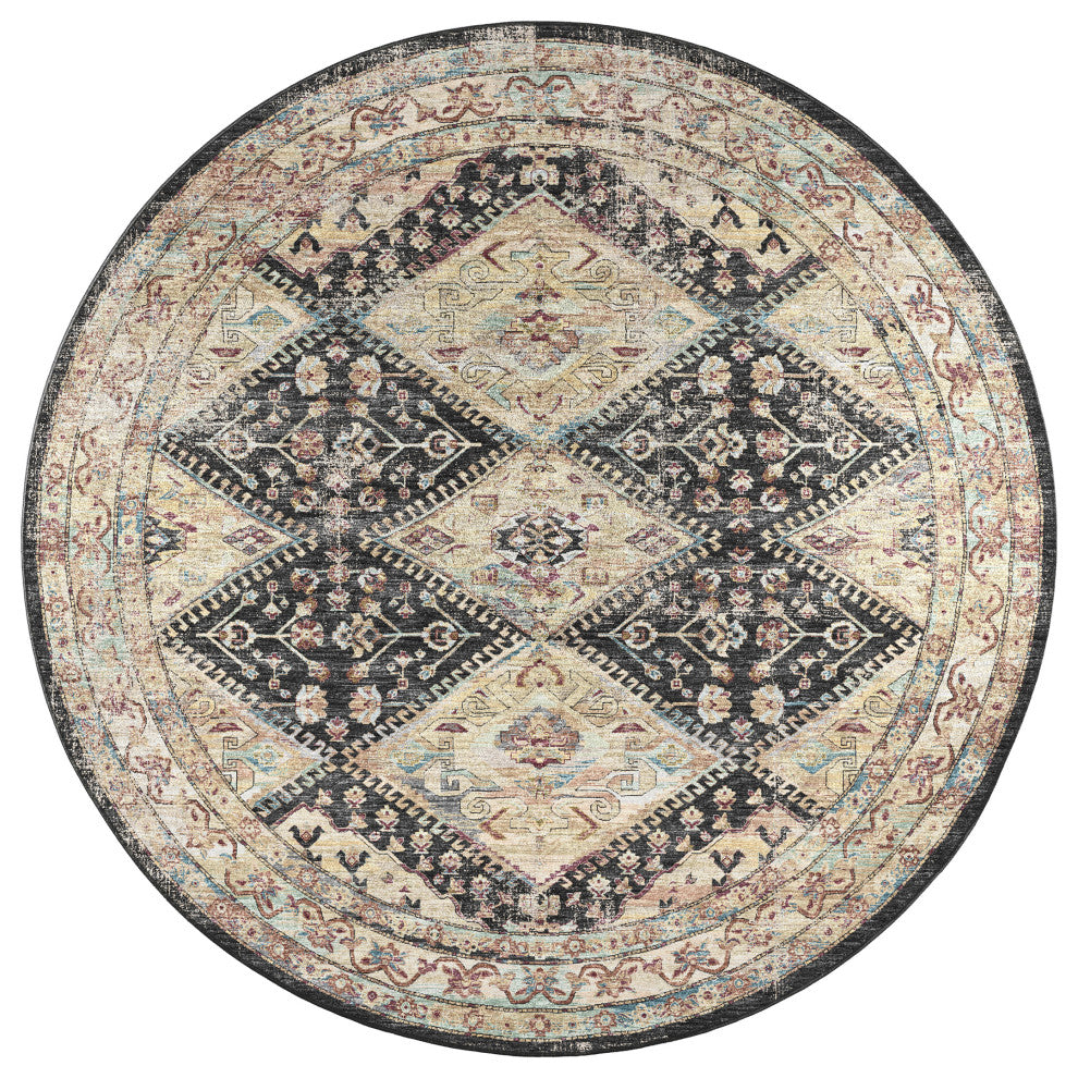 Jericho JC9 Midnight 4' x 4' Round Rug
