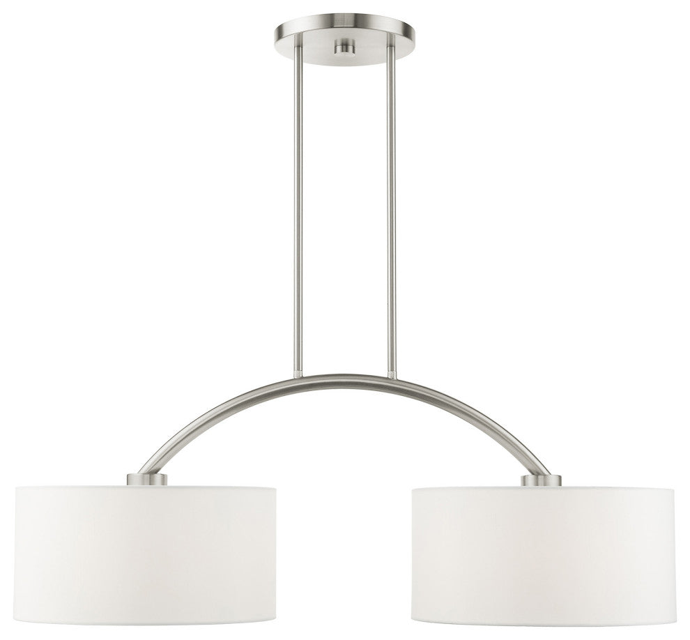 Brushed Nickel Timeless, Transitional, Linear Chandelier