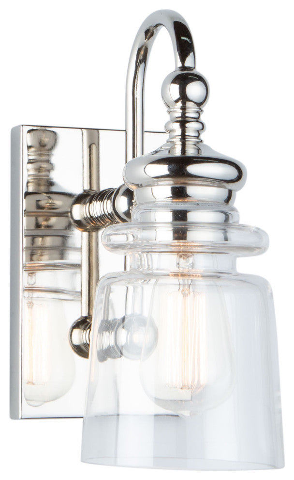 Castara - 1-Light Bathroom Sconce - Polished Nickel