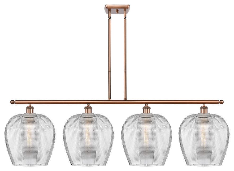 Innovations 516-4I-AC-G462-12 4 Light 50" Island Light, Antique Copper
