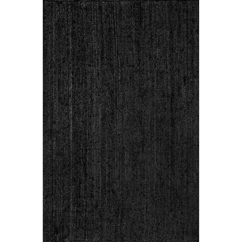 Nuloom Rigo Hand Woven Farmhouse Jute Area Rug, Black 2'x3'