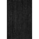 Nuloom Rigo Hand Woven Farmhouse Jute Area Rug, Black 2'x3'