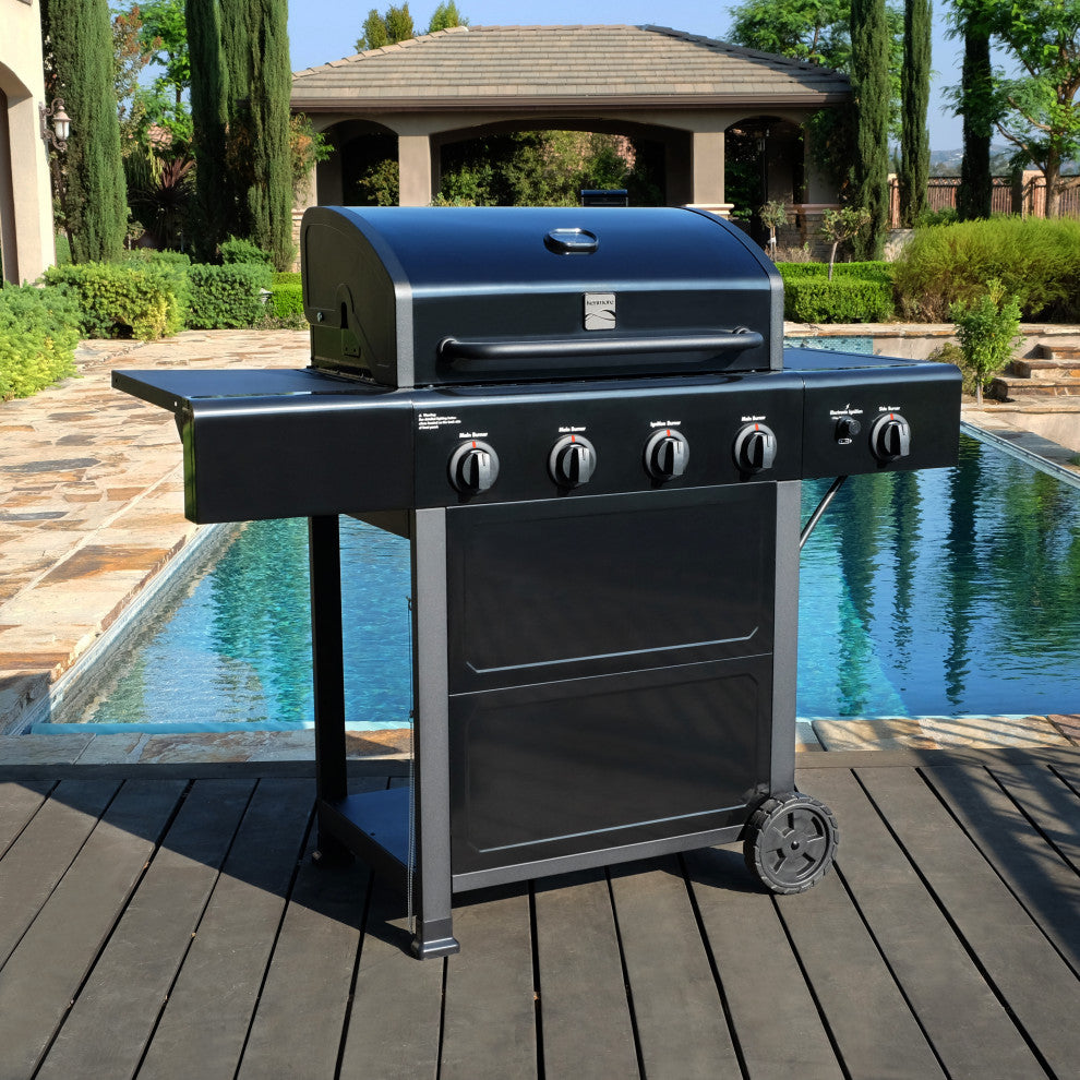 Kenmore 4 Burner with Side Burner Open Cart Gas Grill