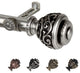 Harmony 13/16" Diameter Curtain Rod, Satin Nickel, 18-28"