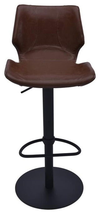 Armen Living Zuma Metal Adjustable Swivel Bar Stool in Vintage Coffee
