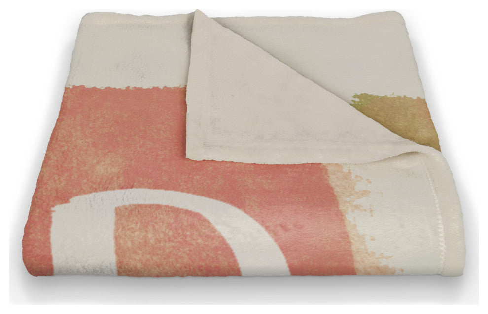 Good Vibes Watercolor 50x60 Coral Fleece Blanket