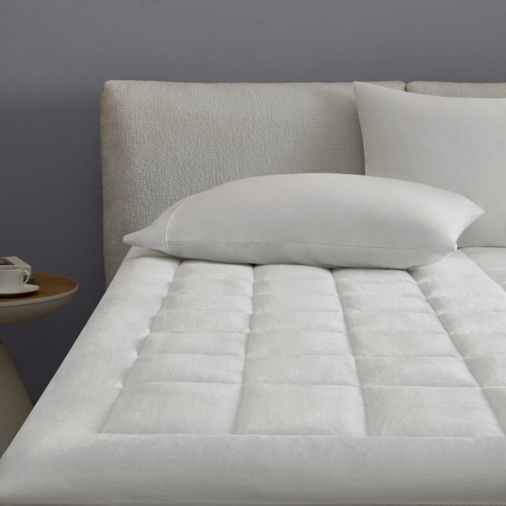 Madison Park Cloud Soft Overfilled Cloud Soft Waterproof Mattress Pad, Twin
