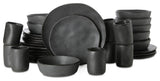 Stone by Mercer Project Hekonda Debossed Stoneware 32 Piece Dinnerware Set, Gray