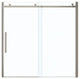 MAAX Halo Frameless Slider Tub Door with Clear Glass, Brushed Nickel