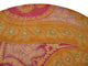 Hand-Tufted Wool Orange Transitional Floral Paisley Rug, 4' Round