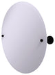 Frameless Round Beveled Edge Tilt Mirror, Matte Black