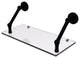 Prestige Skyline 18" Floating Glass Shelf, Matte Black