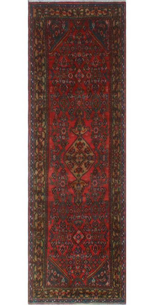 Fine Vintage Distressed Skyler Red Runner