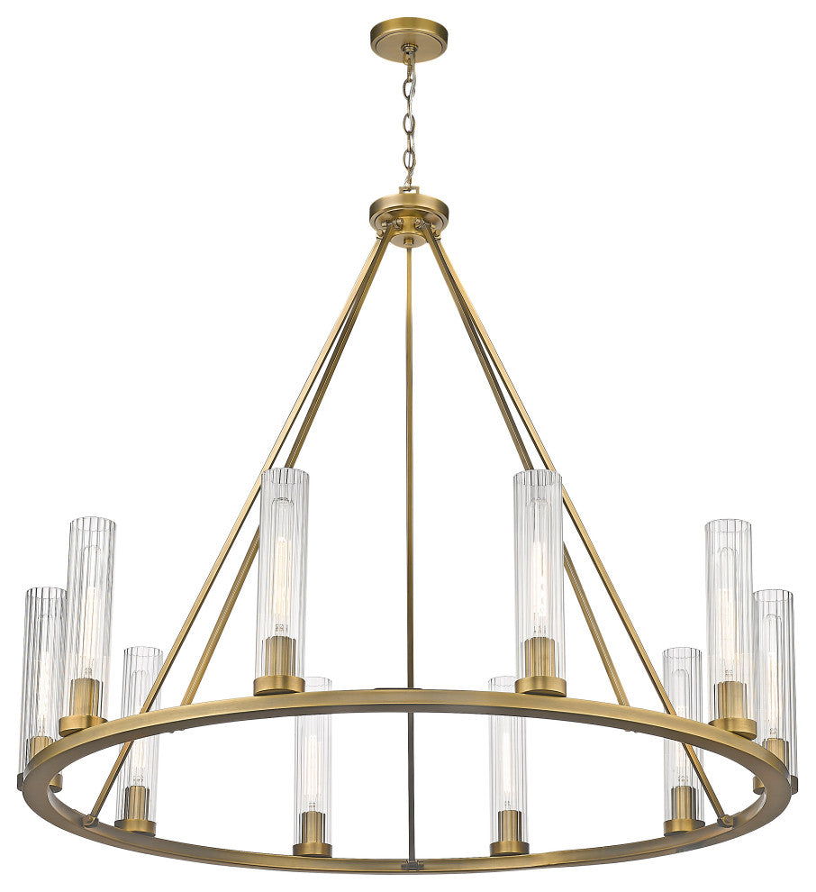 Zlite 3031-10RB 10-Light Chandelier, Clear