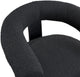 Winston Boucle Fabric Upholstered Accent Chair, Black, Black Finish