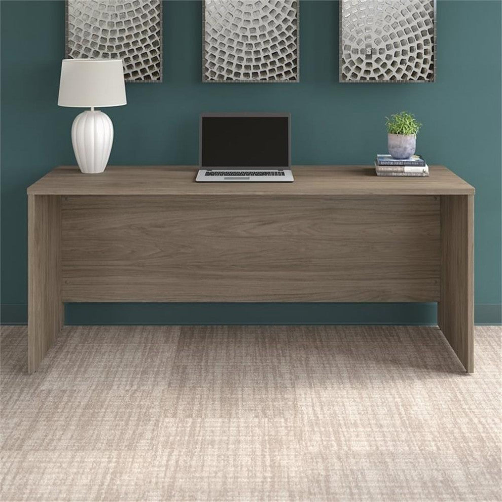 Office 500 72W x 24D Credenza Desk in Modern Hickory - Engineered Wood