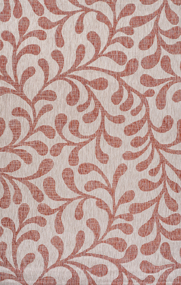 Vine All Over Indoor/Outdoor Red/Beige 8'x10' Area Rug