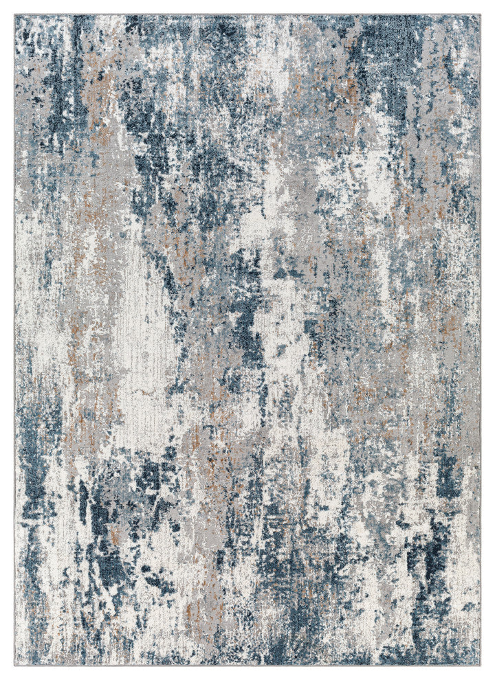 Allegro ALG-2306 Modern Dark Blue 6'7"x9' Area Rug