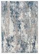 Allegro ALG-2306 Modern Dark Blue 6'7"x9' Area Rug