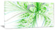 "Green Grungy Floral Fractal Shapes" Floral Wall Art Canvas, 40"x20"