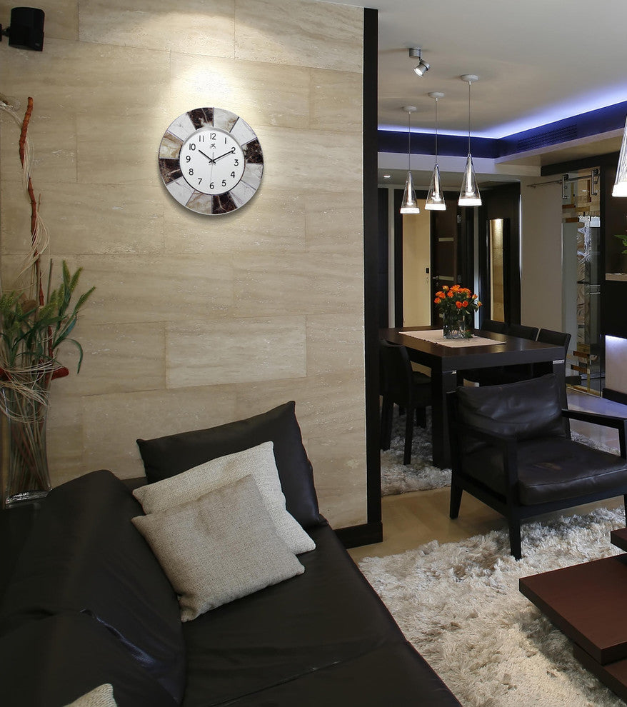 Modern Marble 16" Decorative Wall Clock
