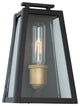 Charlestown Small Outdoor 1 Light Wall Light, Black