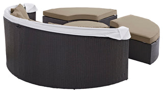 Modway Convene Canopy Outdoor Patio Daybed, Espresso Mocha